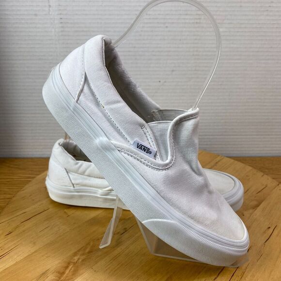 Vans Classic Slip On True White Women’s 7 Men’s Size 5.5 Unisex Sneakers Shoe - Picture 3 of 8